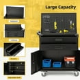 thumbnail image 2 of AECOJOY Metal Steel Mobile Tool Cart with Storage Drawer Tool Chest On Wheels Tool Box Garage Organizer for Workshop Warehouse Garage, Black Handle, 2 of 9