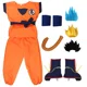 thumbnail image 4 of Disfraces de Halloween para adultos y niños, Son Goku, Gui, carnaval, Anime, Cosplay, fiestas, peluca con cola, azul y dorado, para niños, 4 of 5