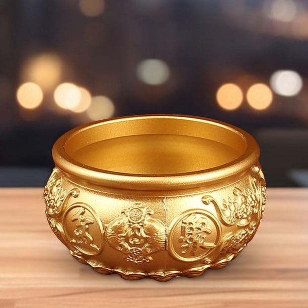 Cuenco Del Tesoro, Decoración Feng Shui, Cuenco de , Adorno de Escritorio Retro de Latón, Lavabo Del Tesoro para Escritorio, Oficina, Regalo M