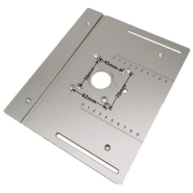 Multifunctional Aluminium Router Table Insert Plate W/ Miter Gauge WorkBenches Wood Router Trimmer Models Engraving Machine ,Woodworking Protractor