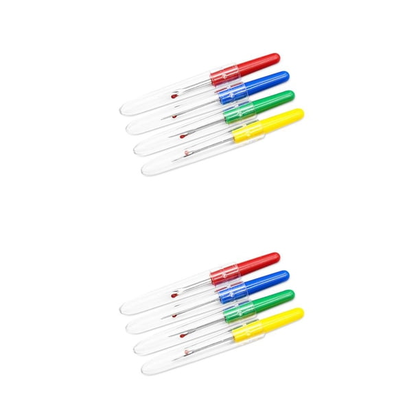Matsuzay Paquete de 4 DIY Seam Craft Stitch Unpicker bordado dobladillos hilo quitar eliminación punto de cruz accesorio suministros de costura Pequeña 2piezas Matsuzay CBP083626
