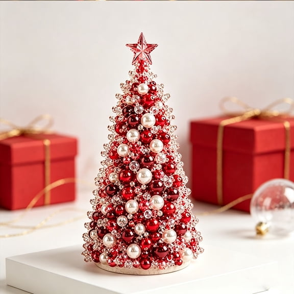 Pincandy Craft Kits for Adults DIY Beaded Christmas Tree Indoor Desk Decorations Kit