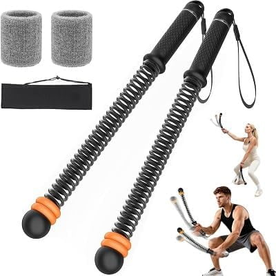 Adjustable Cordless Battle Ropes Training for Home Gym, Portable Ropeless Battle Ropes with Adjustable Resistance, Adjustable Weight Exercise Equipment for Women Men