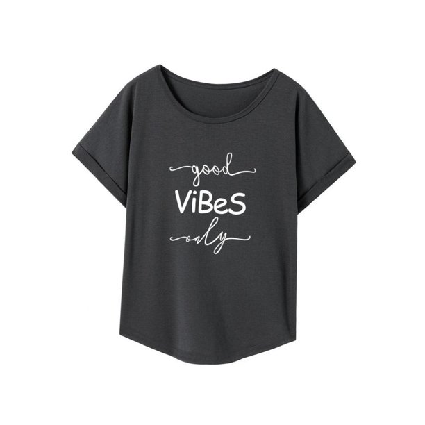 Camiseta para mujer con cuello redondo y cuello redondo, camisetas clásicas de verano para caminar y acampar M