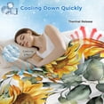 thumbnail image 3 of Sunflowers Cooling Blanket,Lightweight Summer Throw Blanket with Double Sided Cold Effect,Eucalyptus Leaves Spring Floral Summer Botancial Picnic Blankets Bed Sheet for Hot Sleepers 50"x60", 3 of 8