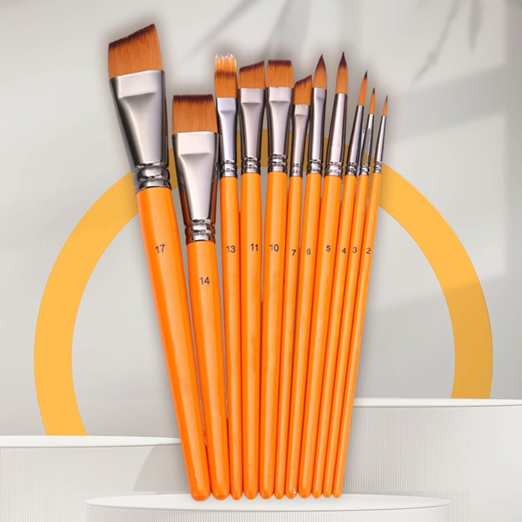 Geemin 11x Watercolor Paint Brushes Artist Brushes Drawing Supplies for Face Painting