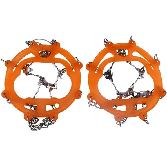 Traction Cleat Anti-Slip Crampon Traction Splint, Ice and Snow Handle, Rubber Anti-Slip Micro-Nail Ice Splint, Used for Walking On Snow and Ice. Rubber Walking Splint