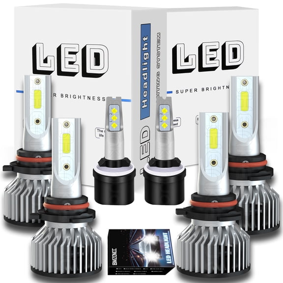 LED Headlight 9005 9006 High/Low Beam   880 Fog Lights Bulbs for 2003-2006 Gmc Yukon