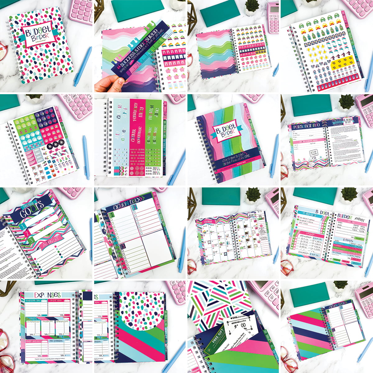 Planner Refills Monthly & Weekly Budget To Do List Sticky Notes Stickers College