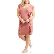 Powder Blue Junior's Plus Short Sleeve R