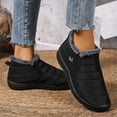 thumbnail image 4 of Winter Ankle Boots for Women Men Waterproof Anti-Slip Comfy Round Toe Fuzzy Warm Slip on Snow Booties, 4 of 6