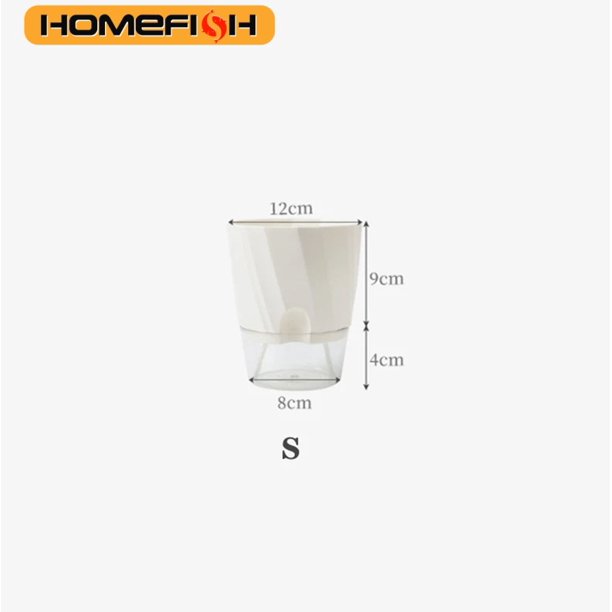 Typpkmm Lazy Hydroponic Flower Pot with Automatic Water-Absorbing