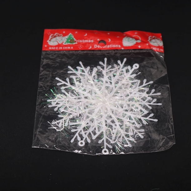 Decoración de árbol de Navidad con copos de nieve, accesorios para fiestas, guirnalda de copos de nieve, pegatinas navideñas con copos de nieve para ventanas