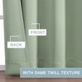 thumbnail image 5 of OVZME 63 Inch Light Green Blackout Curtains for Bedroom, Thermal Rod Pocket Drapes for Living Room, Room Darkening Window Panels 40x63, Set of 2, Light Green, 5 of 7
