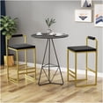 thumbnail image 2 of Modern Velvet Counter Stools Set of 2, Low Back Bar Stools with Gold Metal Frame for Kitchen Island, Dining & Home Bar, 2 of 10