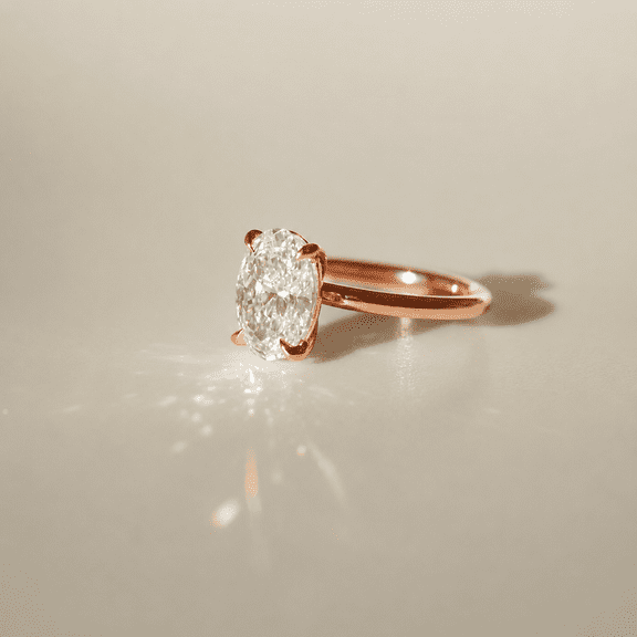Diiro 10K Vermeil Rose Gold Wedding Proposal Ring Elegant Oval Shape Diamond Engagement Ring Women Moissanite Birthday Gift Ring