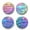 Rainbow Color, variant on MATROOY 100pcs Flat Round Charms Stainless Steel Textured Blank Stamping Tag 10.5x1mm-Matte Silver
