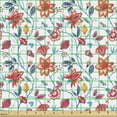 thumbnail image 2 of Ambesonne Floral Fabric by the Yard Upholstery, Watercolor Different Flowers, 3 Yards, Multicolor, 2 of 5