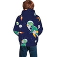 thumbnail image 6 of Kll Unisex Kids Boys Girls Hooded Pocket Pullover Hoodies-Astronaut Dinosaur And Space, 6 of 9