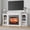 70in, White（Red Brick Fireplace）, variant on LGHM 72" Electric Fireplace TV Stand for 80 inch TV, Freestanding 23" Fireplace Heater with Mantel for Living Room, Bedroom, Black