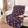 thumbnail image 2 of Halloween Treats Pattern Round Blanket,Comfortable Soft Flannel Throw Blanket,All Season,Warm Lightweight Blankets for Sofa Bed Couch Living Room Chair 60"x60", 2 of 5