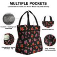thumbnail image 3 of Pioneer Flower Floral Print Pattern Drawstring Lunch Bag Women - Drawstring Lunch Bag Insulated for Work Office - Stain-Resistant Large Lunchbags for Women with Multi-Pockets, 3 of 6