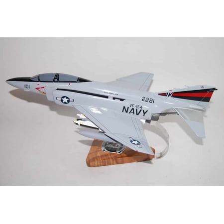 VF-154 Black Knights F-4J (1981) Model, 1/42 (18") Scale, Mahogany, Navy, Fighter