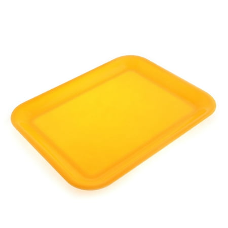 Yellow Sandwich - Restaurant Plastic Rectangle Shaped Food Sandwich Serving Tray Yellow 15