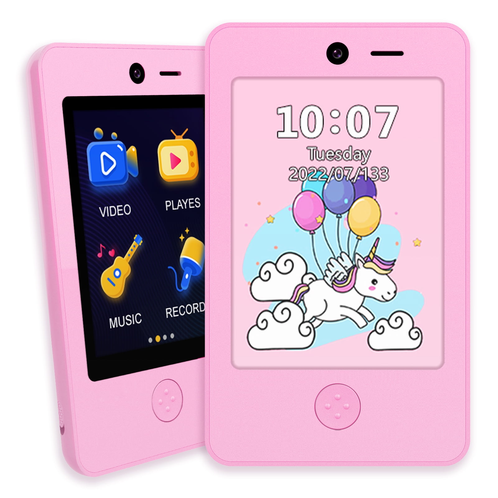 Kids Phone Girls,Touch Screen MP3 Player for with 2 Games Alarm Clock,Phones for Kids Cell Phone Toddler Learning Toys Birthday Gifts for Children Ages 3 4 5 6 7 8 - Walmart.com