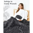 thumbnail image 6 of SUNNY HEAT Electric Heated Blanket Flannel 62" x 84" Twin Size-4 Heating Settings & 10 Hours Auto off, Soft Machine Washable-Dark Grey, 6 of 8