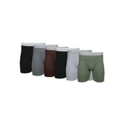 George Men's Regular Leg Boxer Briefs, 6-Pack