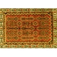 thumbnail image 1 of Ahgly Company Machine Washable Indoor Rectangle Persian Yellow Traditional Area Rugs, 7' x 10', 1 of 4