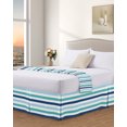 Bed Skirt Queen Size Blue Green Pleated Dust Ruffle Easy Fit Bedskirts ...