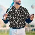 thumbnail image 6 of Daiia Anchor Mens Baseball Jersey Button Down Shirts Short Sleeve Sports Uniforms-X-Large, 6 of 9