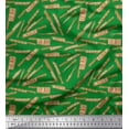 thumbnail image 1 of Soimoi Green Rayon Fabric Text & Knife Kitchen Fabric Prints By Yard 42 Inch Wide, 1 of 3