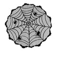 thumbnail image 3 of Halloween Table Cloth, Black Spider Web Lace Tablecloth for Round Tables, Gothic Halloween Decor for Masquerade, Scary Movie Nights, Dinner Party Table Decorations, A, 3 of 6