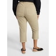 thumbnail image 3 of Terra & Sky Women's Plus Pull On Jegging Capri Pants with Control Panel, Sizes 0X-5X, 3 of 5