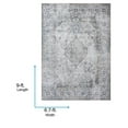 thumbnail image 4 of Livabliss Washable Rugs for Living Room, 7x9 Lillian Traditional Charcoal Area Rug, Bedroom Dining Room Home Decor Stain Resistant Carpet (6'7" x 9'), 4 of 7