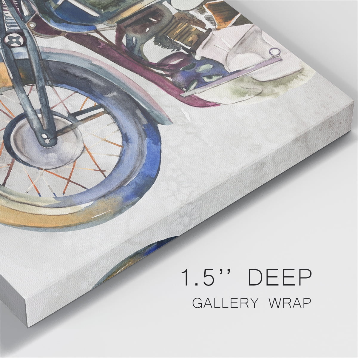 Wexford Home Moto Metal I-Premium Gallery Wrapped Canvas, 24" x 24" - Ready to Hang