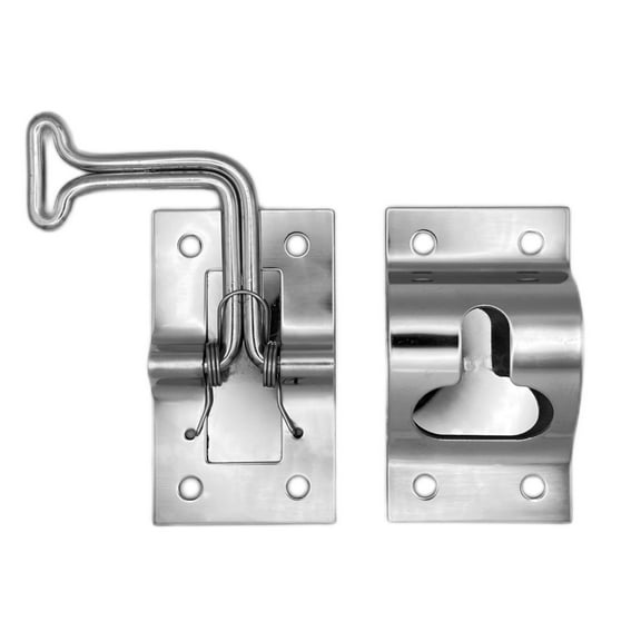 RV Designer E277 Stainless Steel T-Style Entry Door Holder - Angled 90°