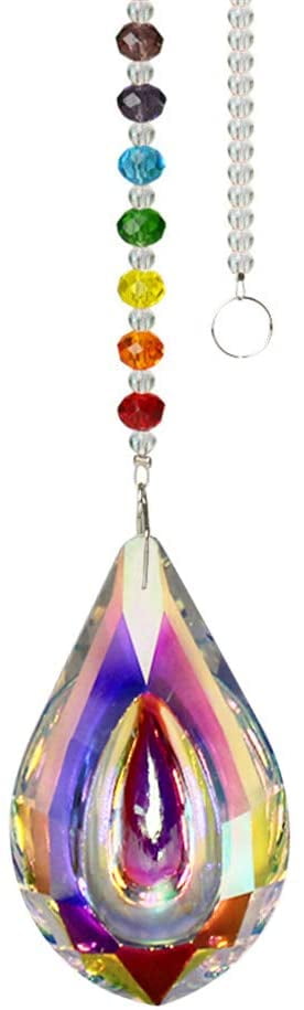 Crystals Suncatcher Prisms Hanging Ball Ornament Chakra Colorful Pendants Decor 