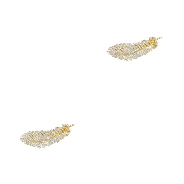 Wisewang Pinces à Cheveux pour Femmes, Accessoires de Cheveux Simples et Polyvalents, Décorations Dorées 2Ensemble