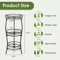 thumbnail image 2 of VECELO 3 Tier Plant Stand, Heavy Duty Metal Planter Holder, Indoor Outdoor Round Potted Stand, Black, 2 of 9