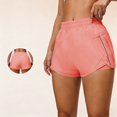 thumbnail image 6 of Running Shorts for Women,Quick Dry Athletic Sports Shorts Workout Gym Shorts with Zip Pocket Orange S, 6 of 7