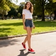 thumbnail image 6 of KEINDI Women’s Slip On Canvas Low Top Shoes Fashion Sneakers and Casual Loafers Flats Shoes For Women Red size 8.5, 6 of 7