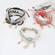 thumbnail image 3 of Pulseras de cuentas, 6 en 1, pulsera multicapa descompuesta, colgante de cuentas de arroz y palma, joyería con dijes para mujeres y niñas, elegante y útil., 3 of 4