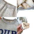 thumbnail image 6 of URMAGIC Toddler Baby Girl Boy Clothes Set Letter Printed Long Sleeve Sweatshirts and Elastic Waist Sweatpants Sets, 6 of 7