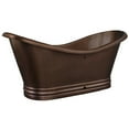 thumbnail image 2 of Novatto NBT-ADA-72 The Adamo Freestanding 72" L Copper Freestanding Bathtub, 2 of 16