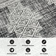 thumbnail image 5 of World Rug Gallery Transitional Bohemian Weather Resistant Reversible Indoor/Outdoor Area Rug - Gray 5'x7', 5 of 7