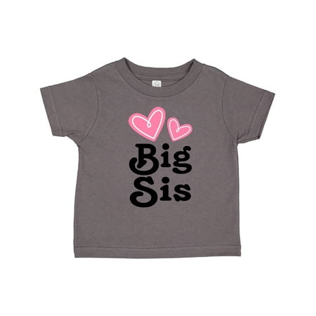 

Inktastic Love Hearts Big Sis Gift Toddler Toddler Girl T-Shirt